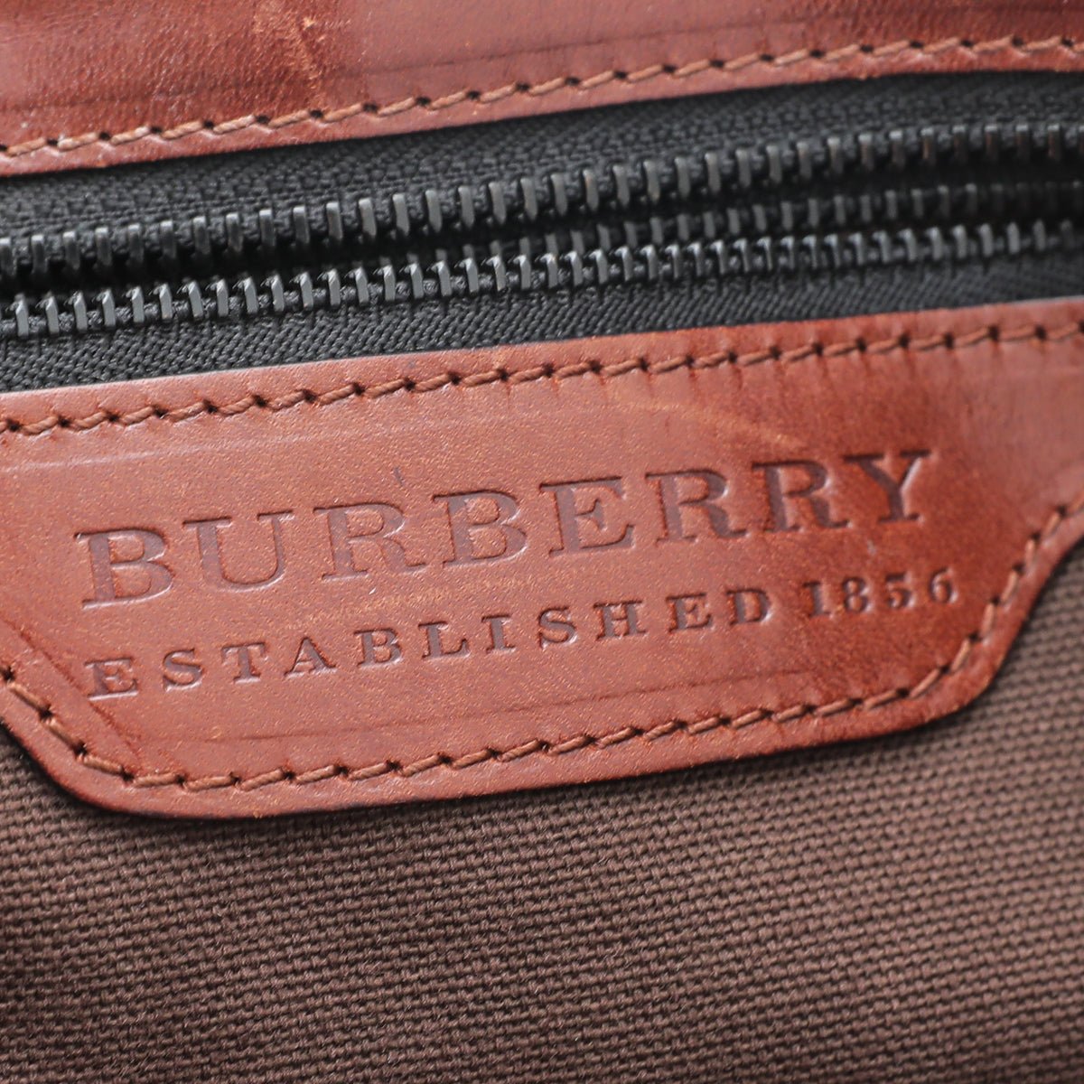 Burberry Brown House Check Bridle Satchel Bag