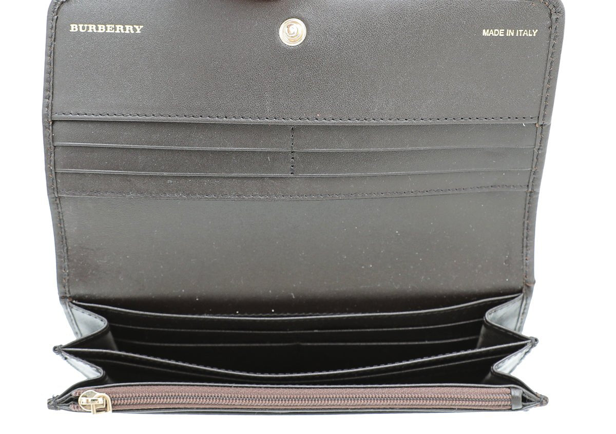 Burberry Brown House Check Continental Wallet