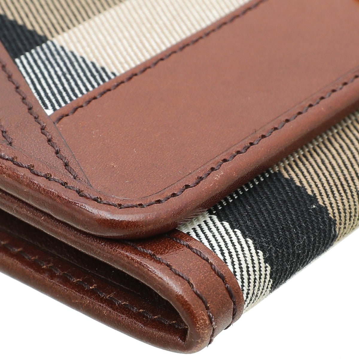 Burberry Brown Nova Check Continental Wallet