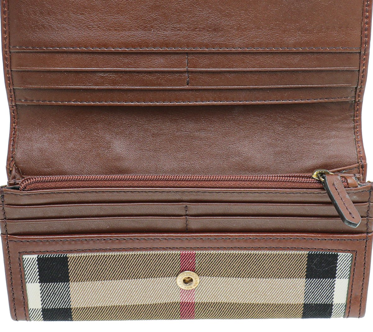 Burberry Brown Nova Check Continental Wallet