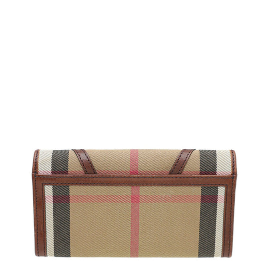 Burberry Brown Nova Check Continental Wallet