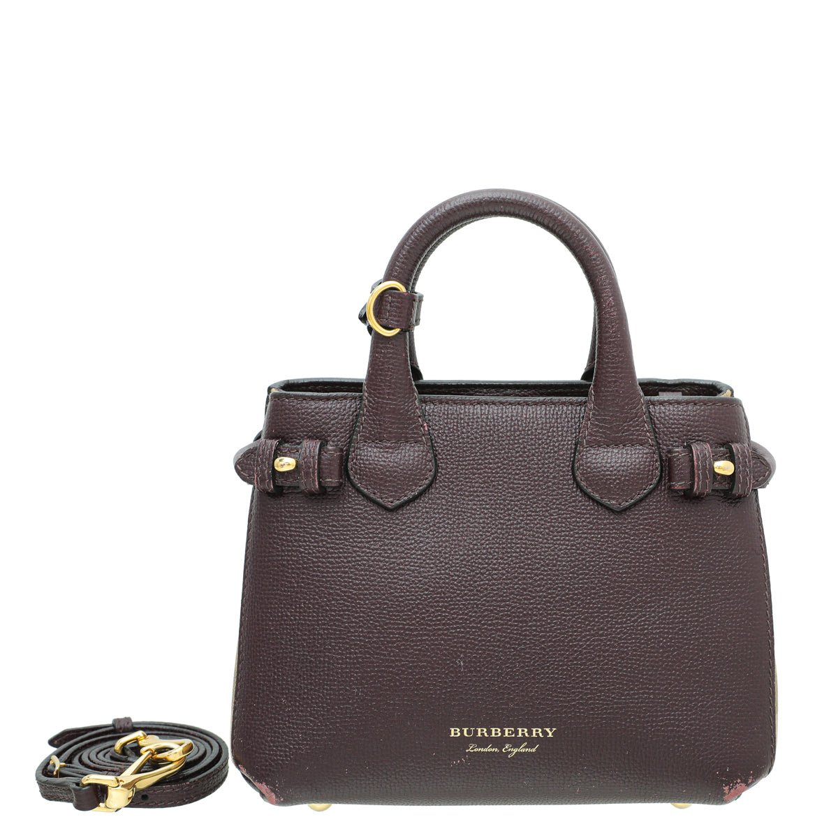 Burberry Burgundy Banner Tote Baby Bag