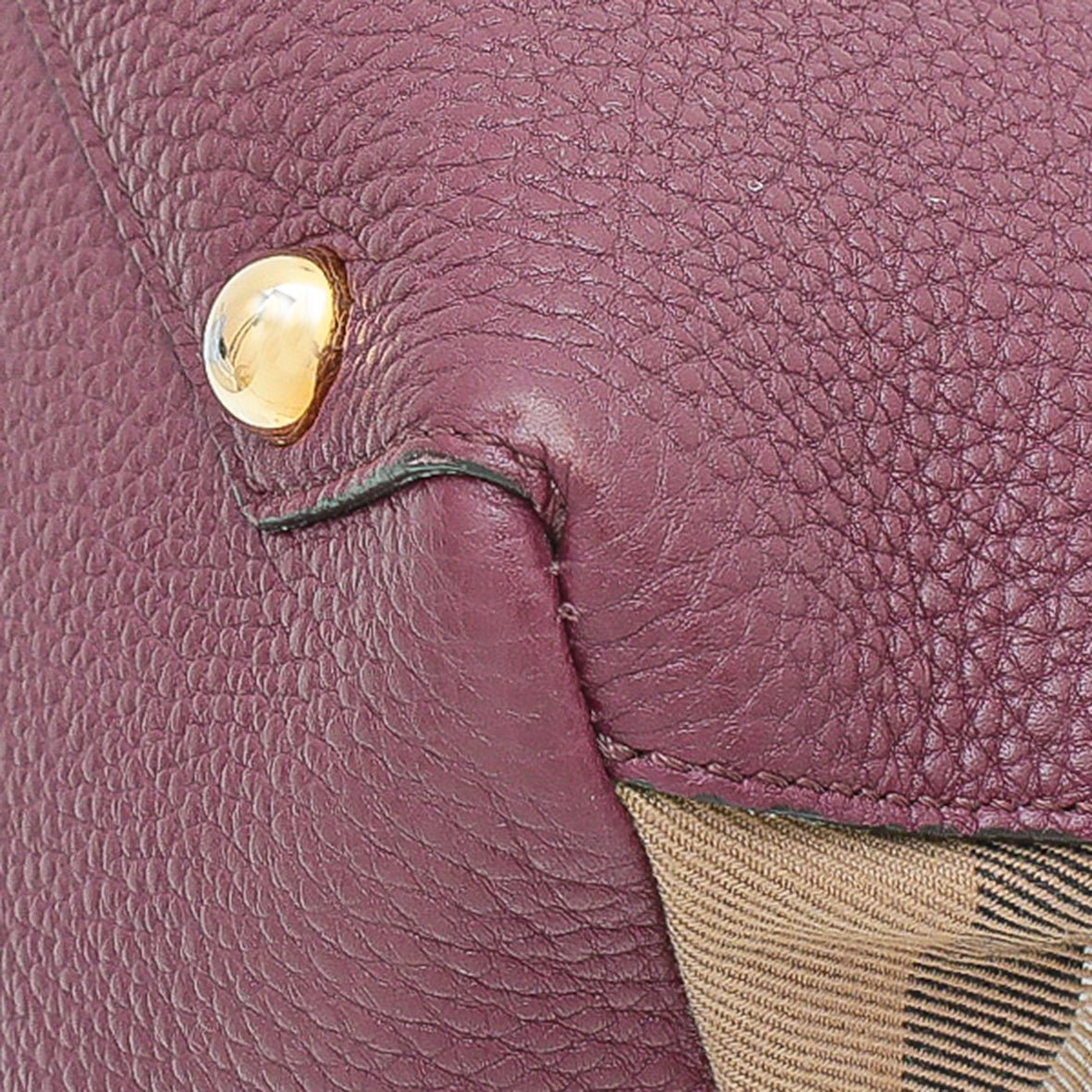 Burberry Burgundy Banner Tote Medium Bag