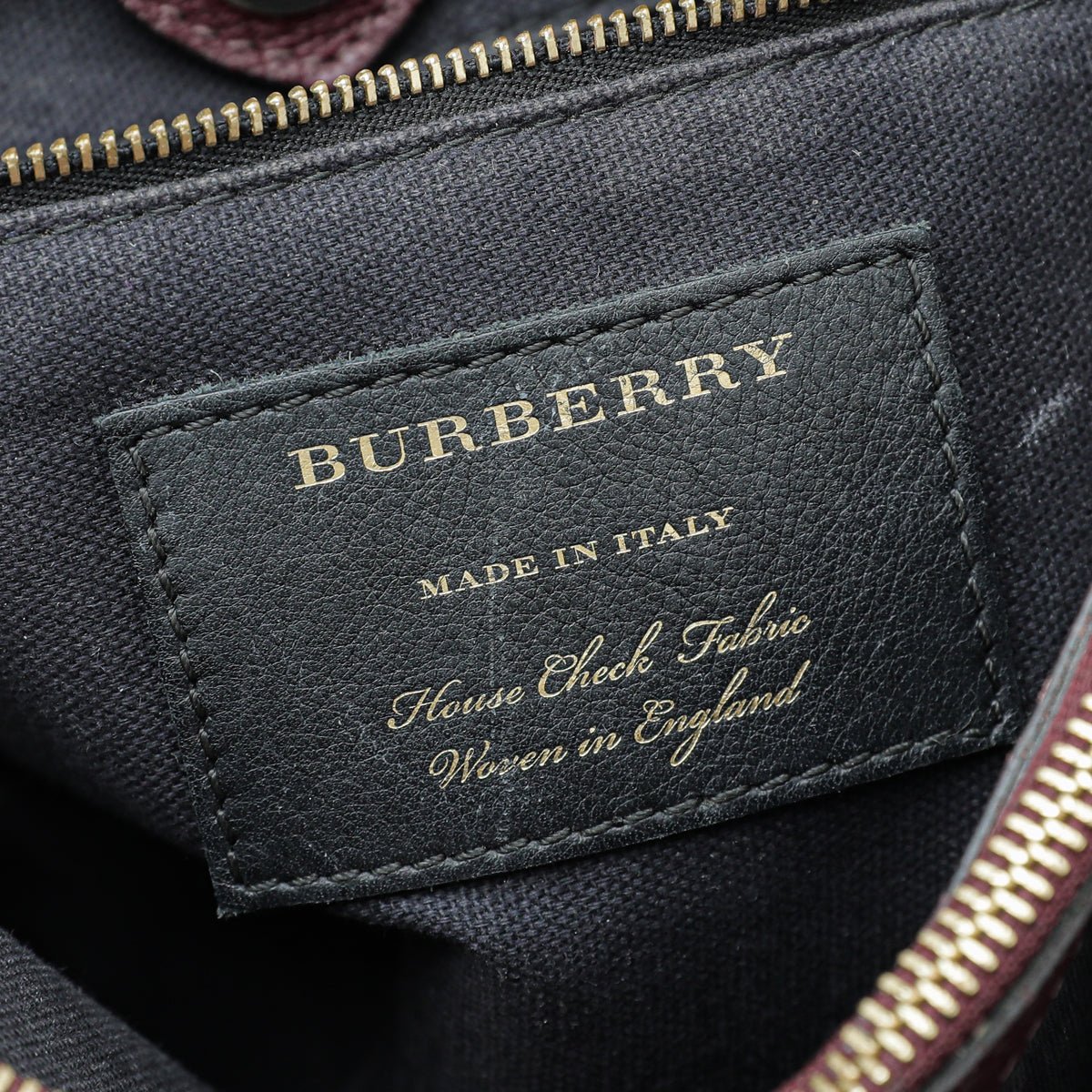 Burberry Burgundy Banner Tote Medium Bag