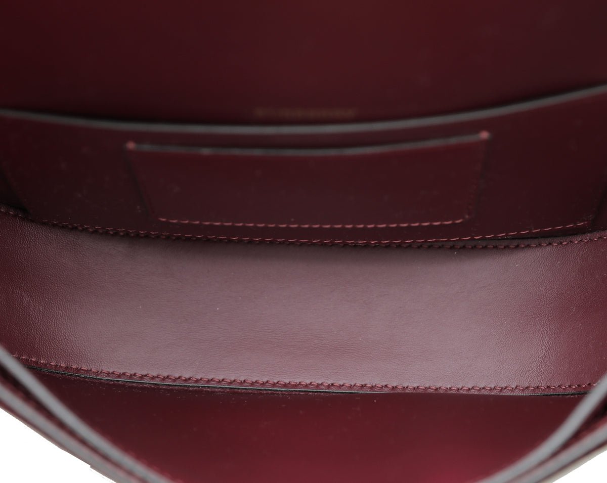 Burberry Burgundy Check Olympia Small Bag