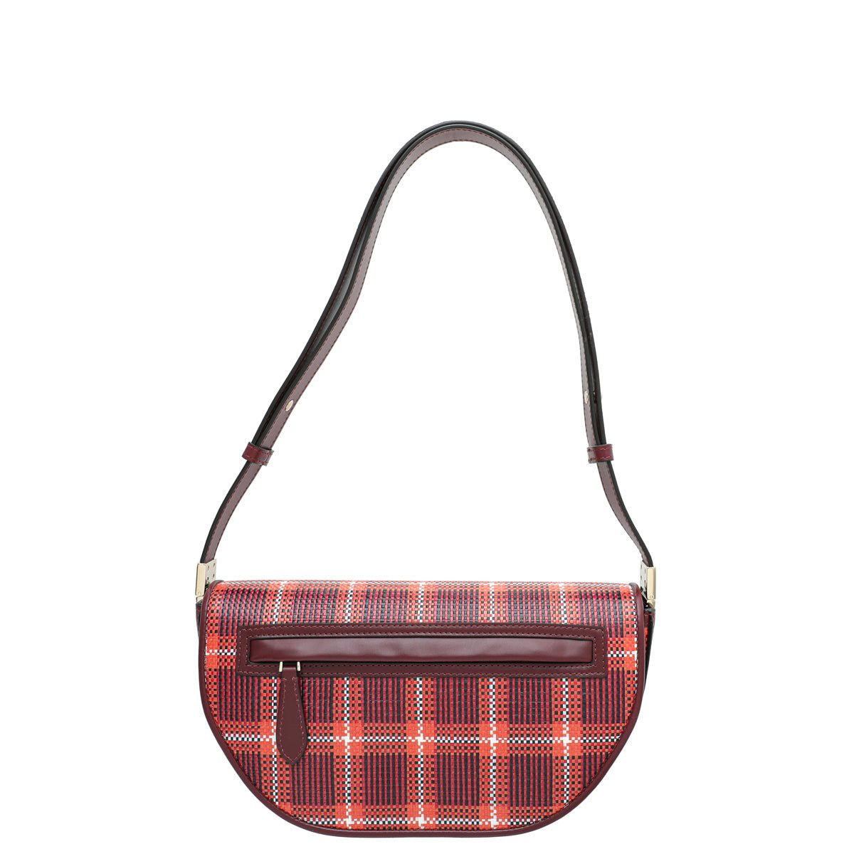 Burberry Burgundy Check Olympia Small Bag