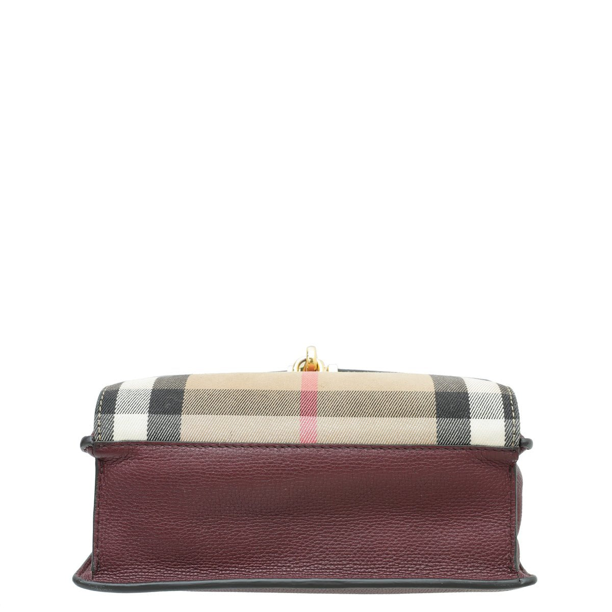 Burberry Burgundy House Check Macken Crossbody Bag