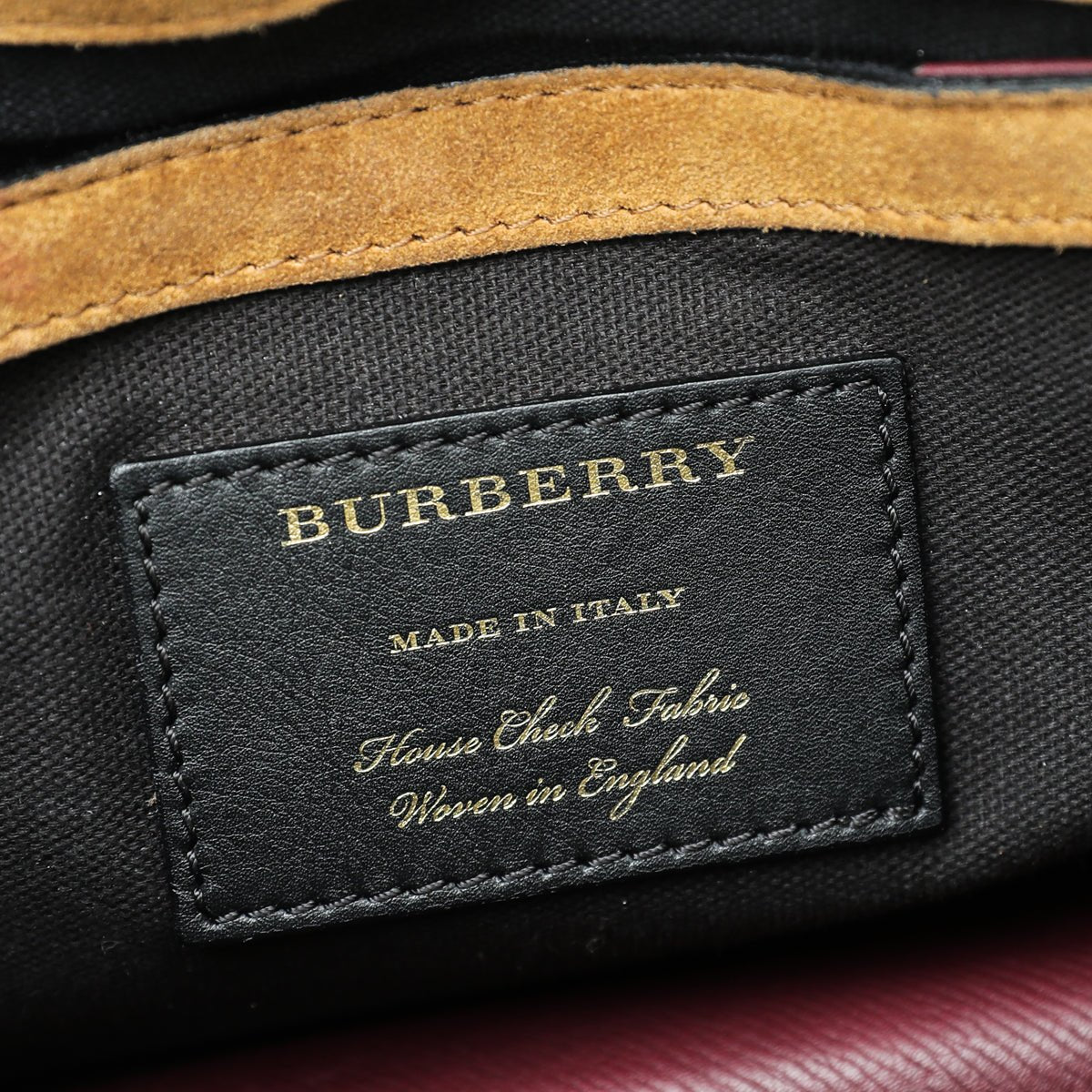 Burberry Burgundy House Check Macken Crossbody Bag