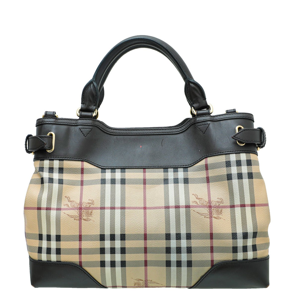 Burberry Chocolate Haymarket Check Hepburn Small Bag