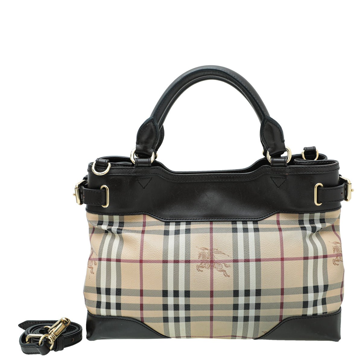 Burberry Chocolate Haymarket Check Hepburn Small Bag