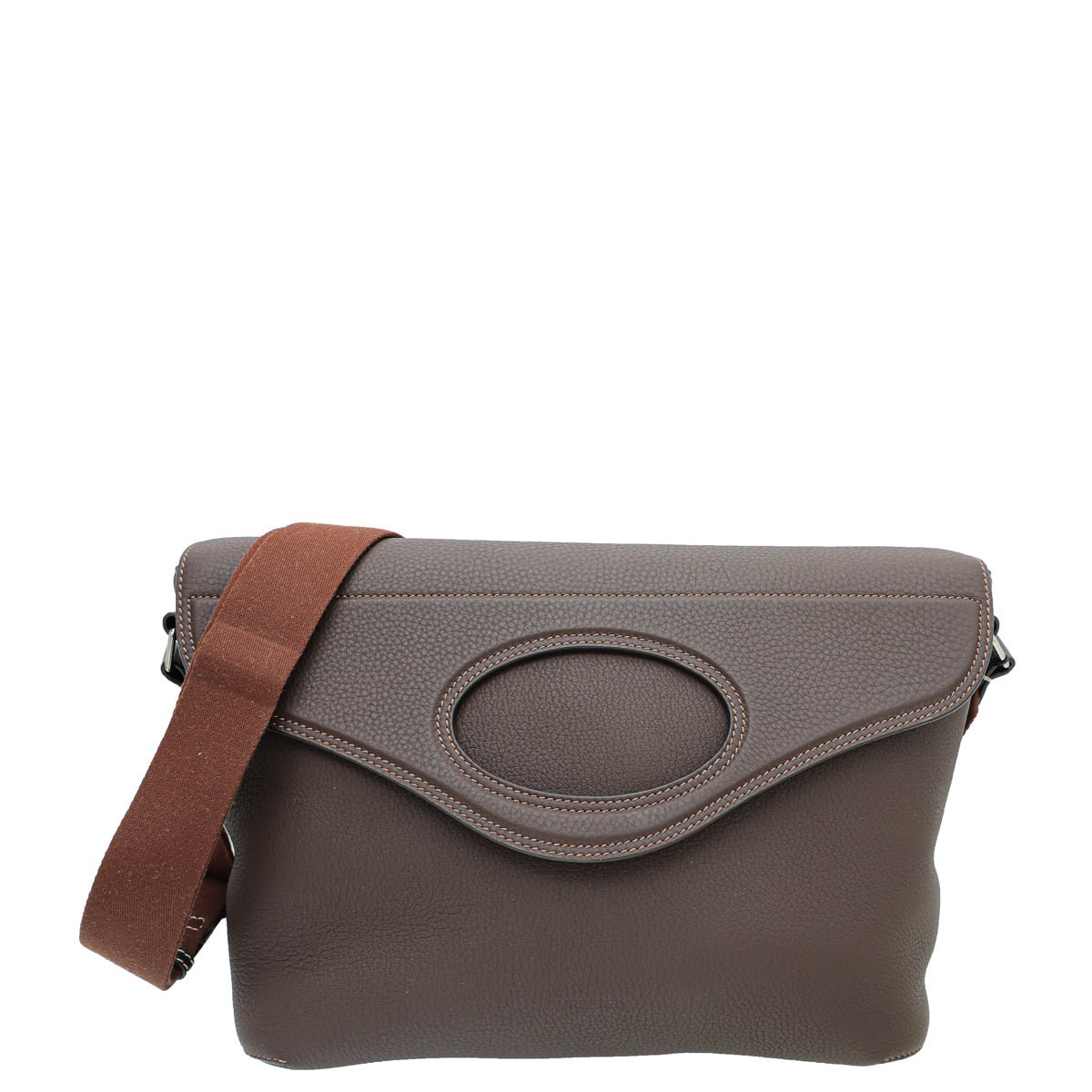 Burberry Clay Brown Pocket Messenger Bag