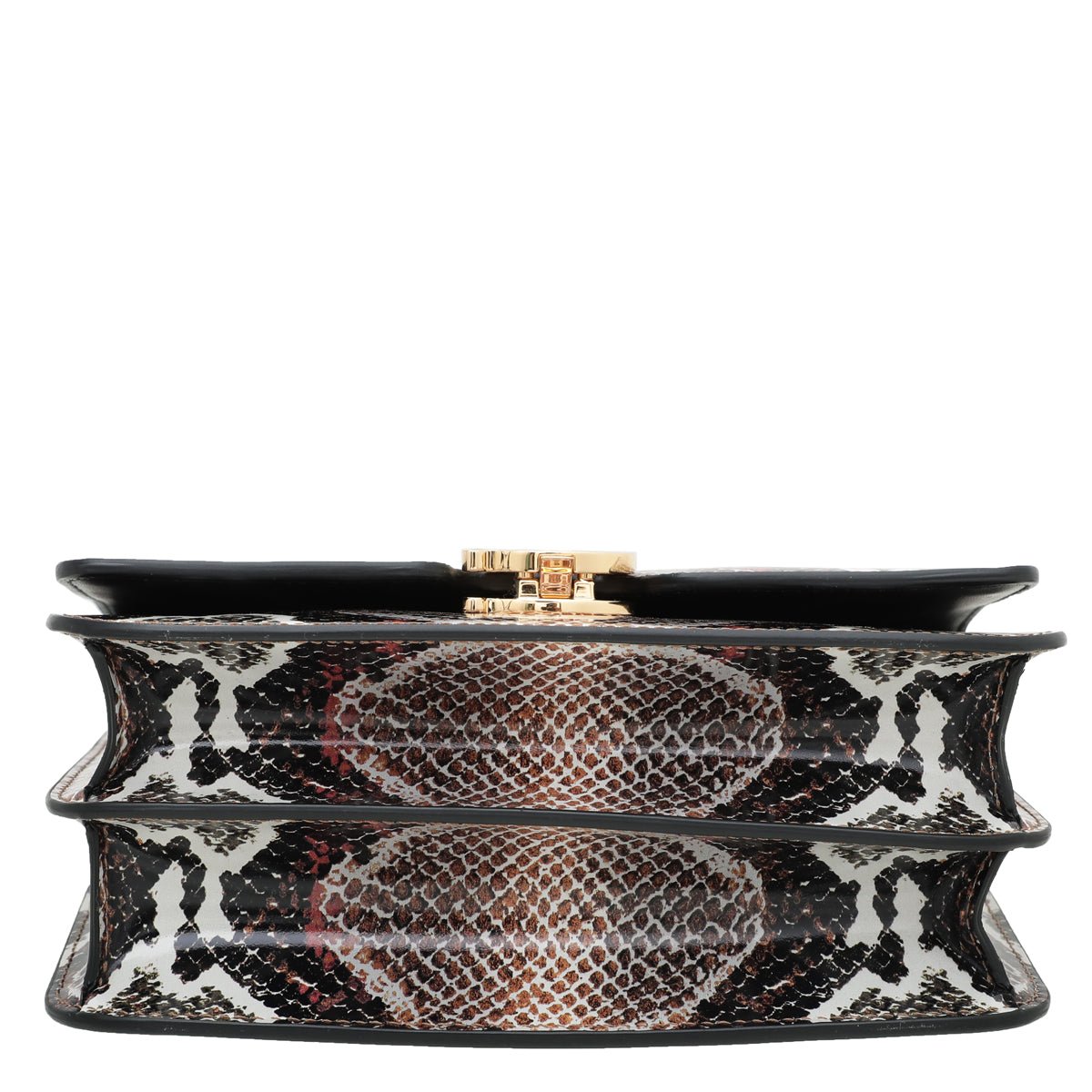 Burberry Cocoa Python Print TB Flap Bag