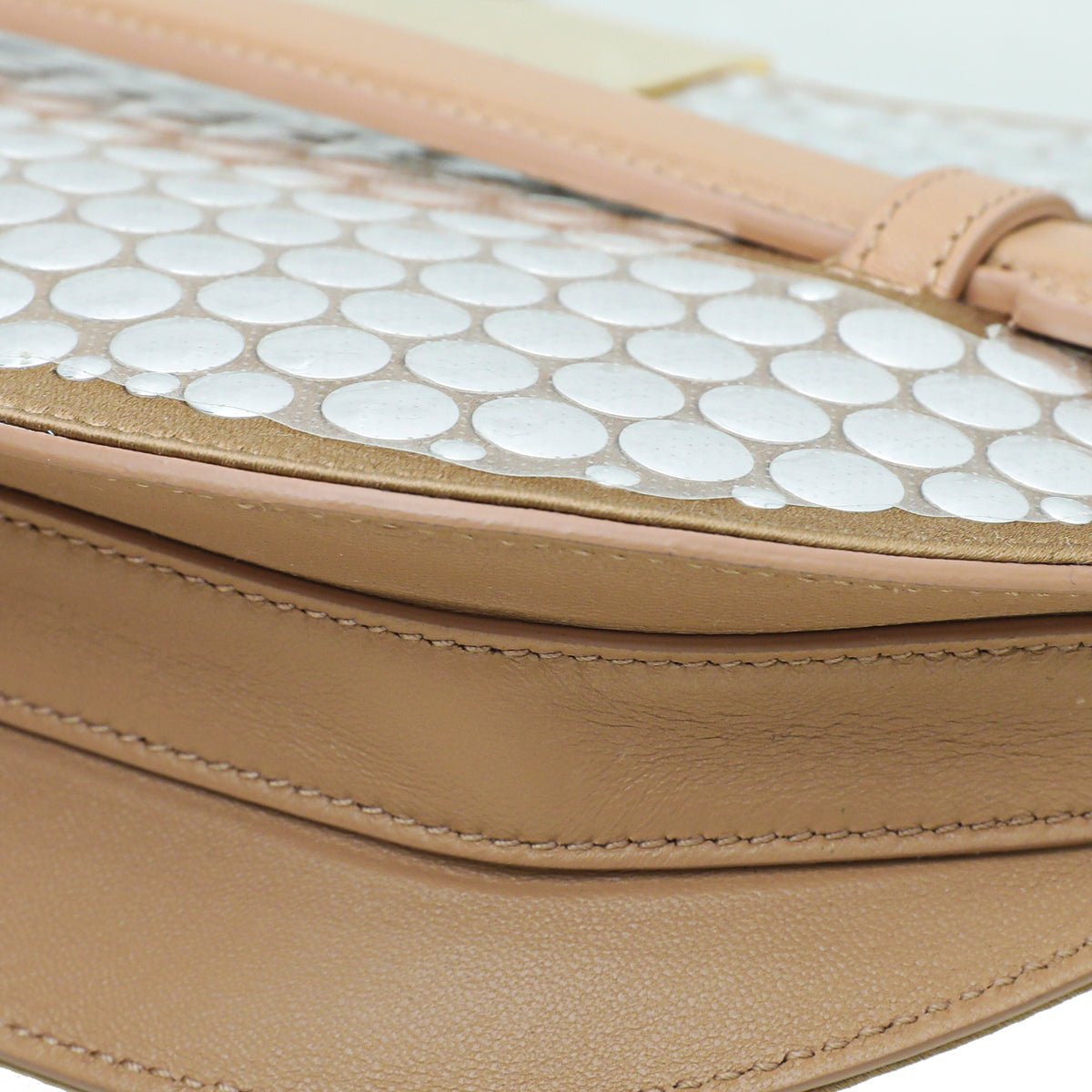 Burberry Cool Beige Satin Olympia Studs Clutch