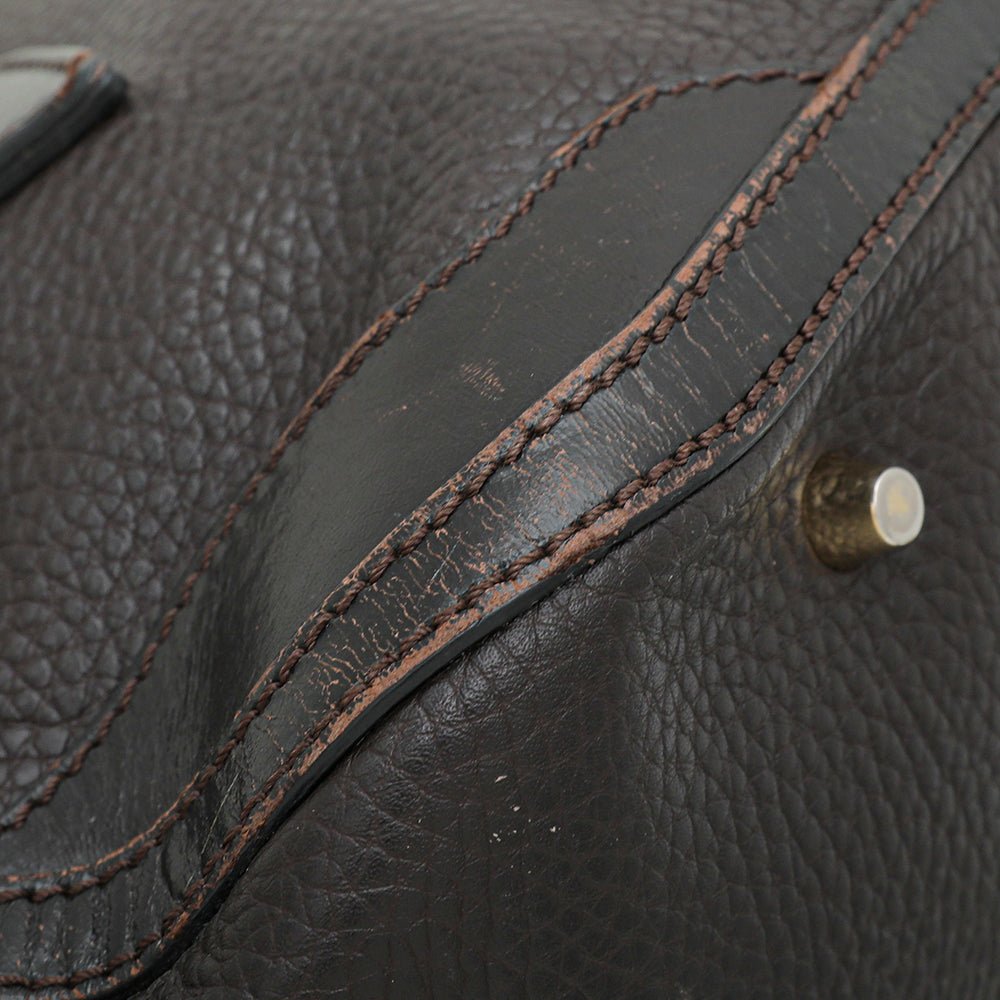 Burberry Dark Brown Dome Satchel Bag