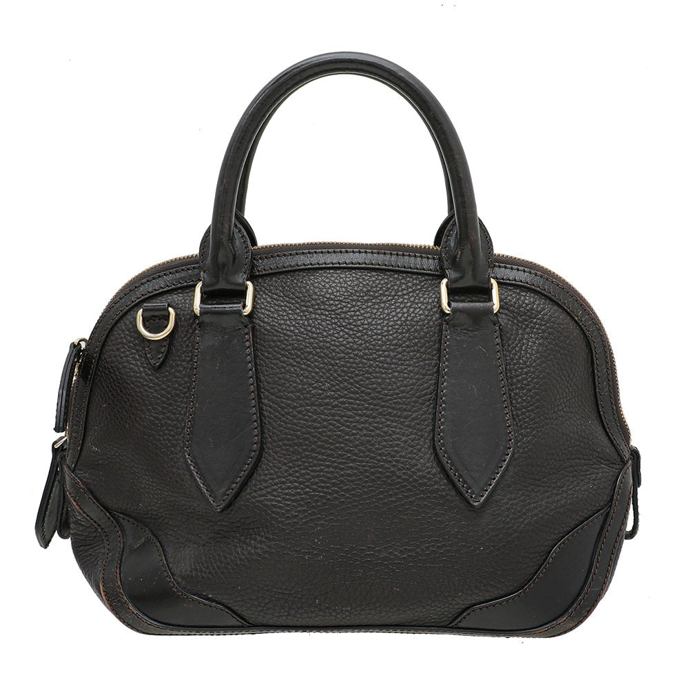 Burberry Dark Brown Dome Satchel Bag