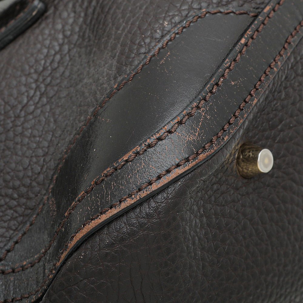 Burberry Dark Brown Dome Satchel Bag