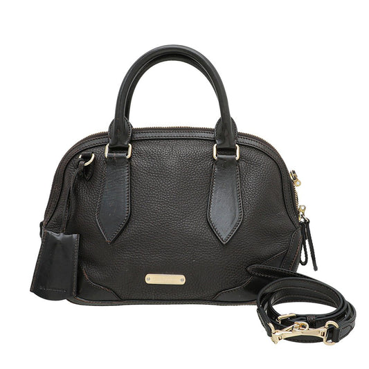 Burberry Dark Brown Dome Satchel Bag