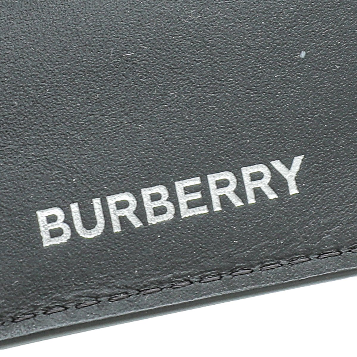 Burberry Dark Charcoal Check Finn Compact Wallet