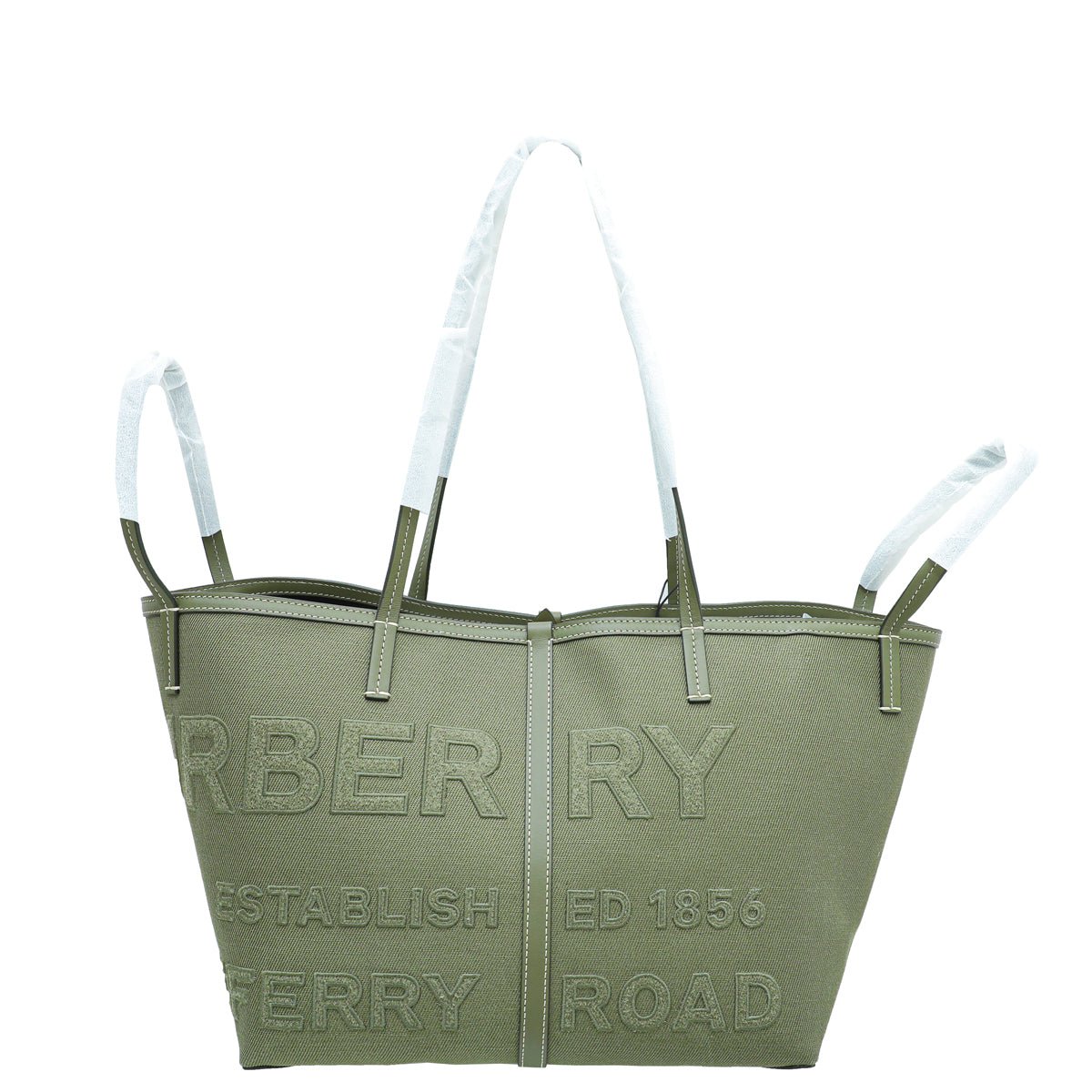 Burberry Dark Fern Green Beach Mini Tote Bag