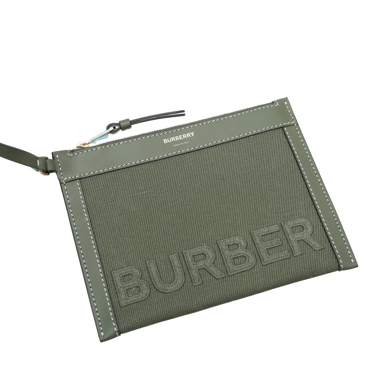 Burberry Dark Fern Green Beach Mini Tote Bag