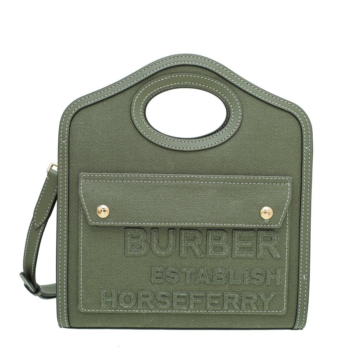 Burberry Dark Fern Green Pocket Mini Bag