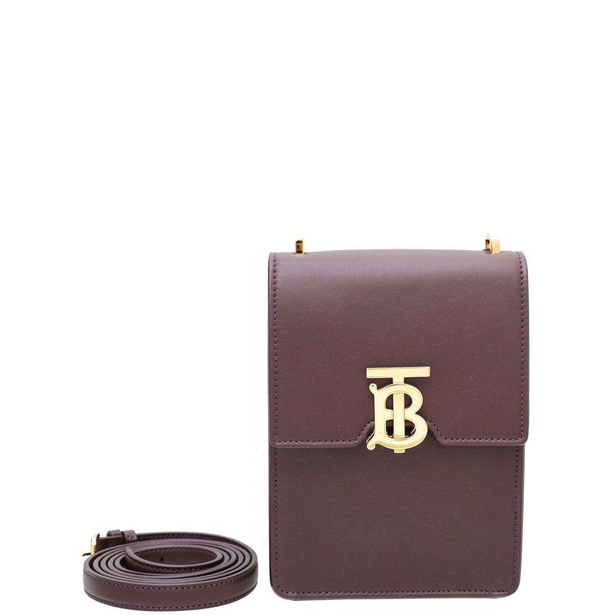 Burberry Deep Maroon Robin Leather Bag