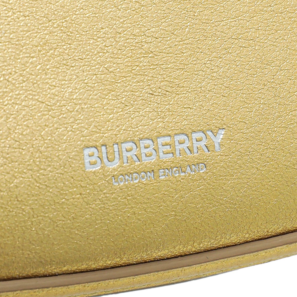 Burberry Gold Olympia Mini Chain Zip Bag