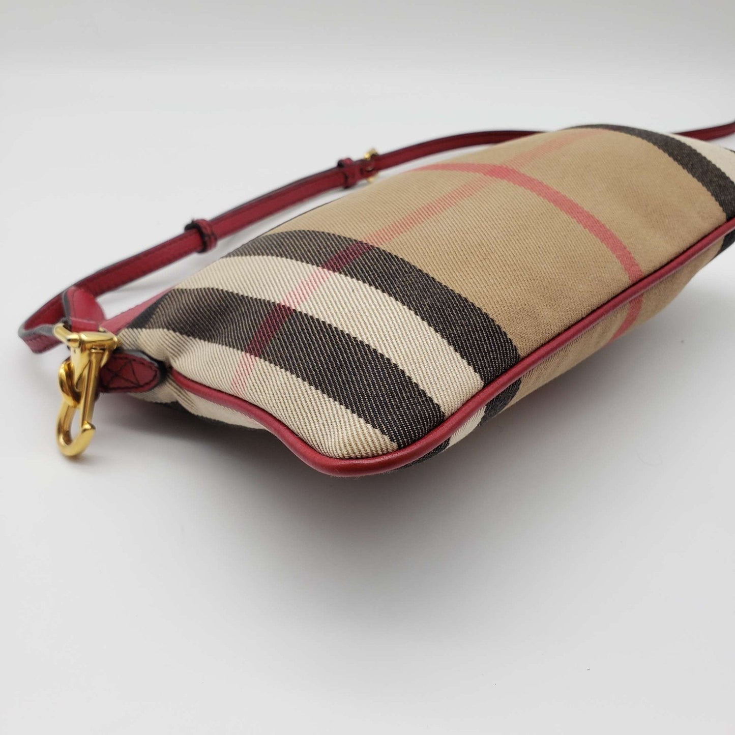 Burberry House Check Derby Peyton Crossbody Clutch Bag