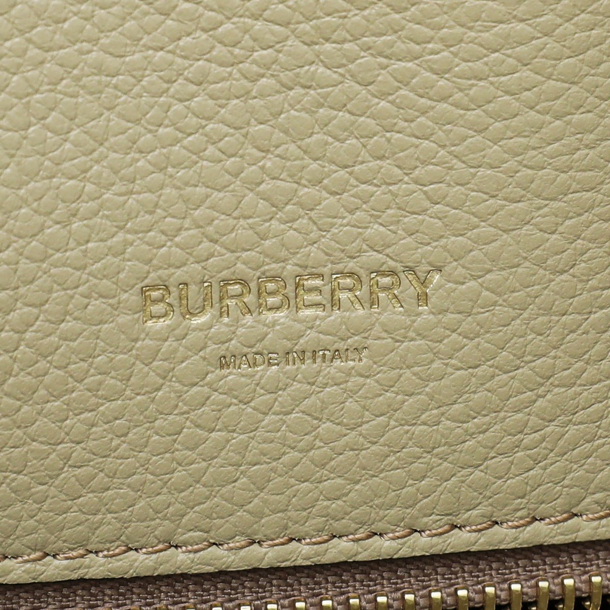 Burberry Light Beige Title Small Tote Bag