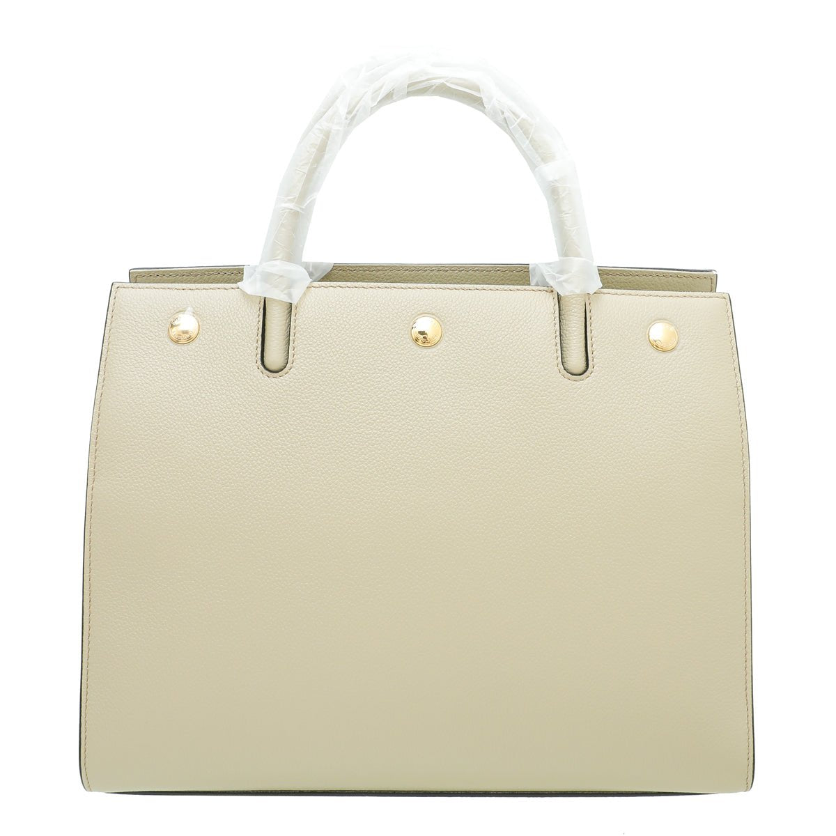 Burberry Light Beige Title Small Tote Bag