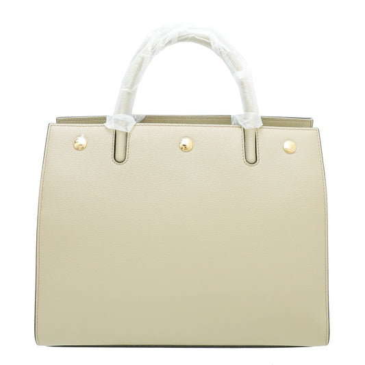 Burberry Light Beige Title Small Tote Bag