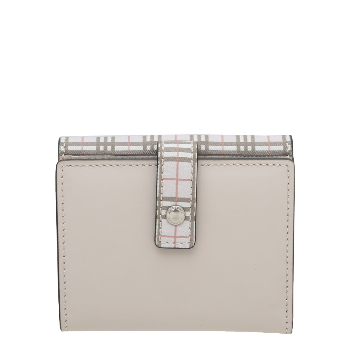 Burberry Light Pink Check French Wallet