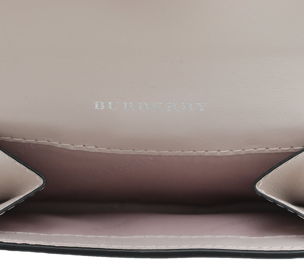 Burberry Light Pink Check French Wallet