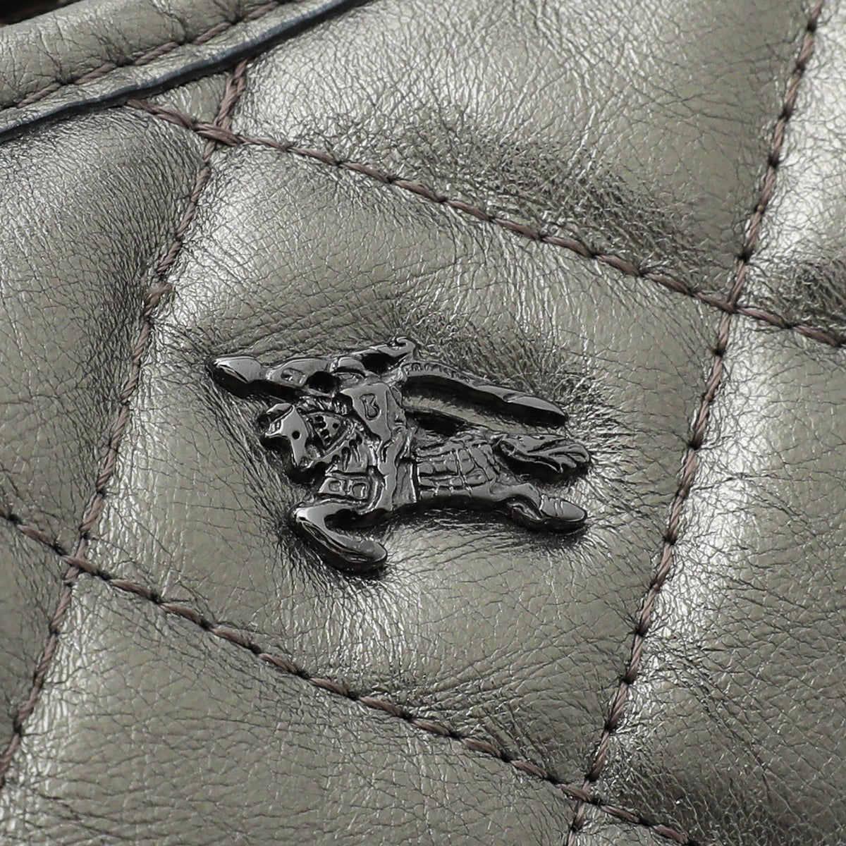 Burberry Metallic Bronze Quilted Hoxton Hobo Bag