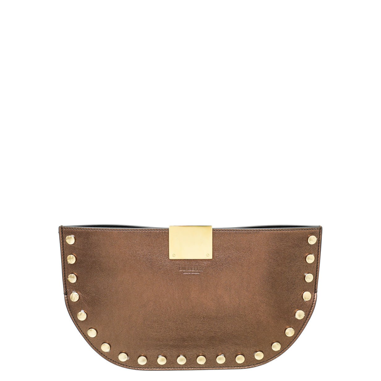 Burberry Metallic Bronze Studded Olympia Clutch