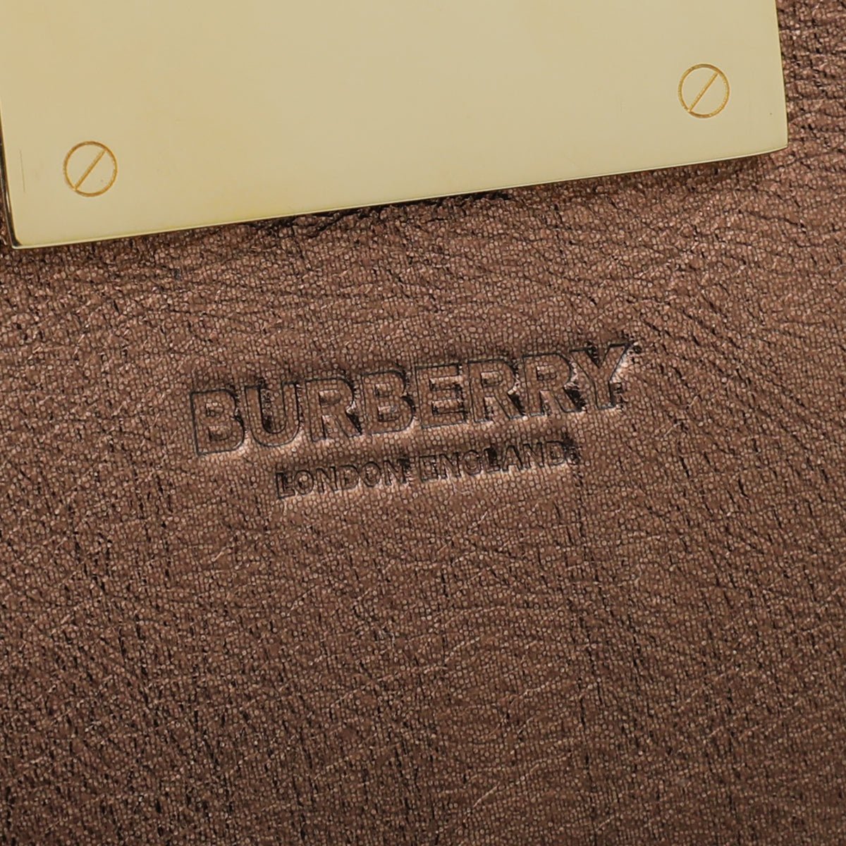 Burberry Metallic Bronze Studded Olympia Clutch