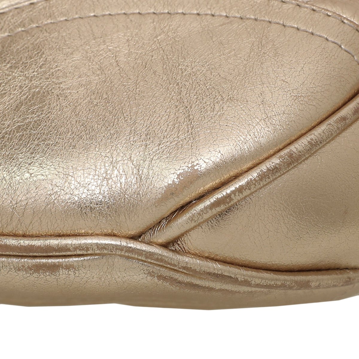 Burberry Metallic Gold Brook Medium Hobo Bag