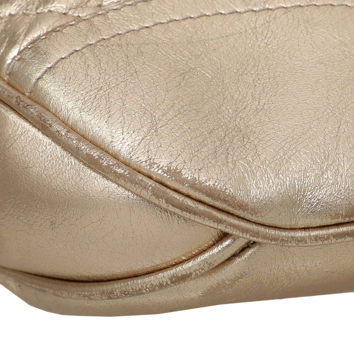 Burberry Metallic Gold Brook Medium Hobo Bag