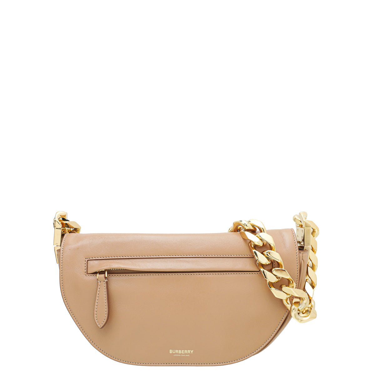 Burberry Modern Beige Soft Olympia Small Flap Chain Bag