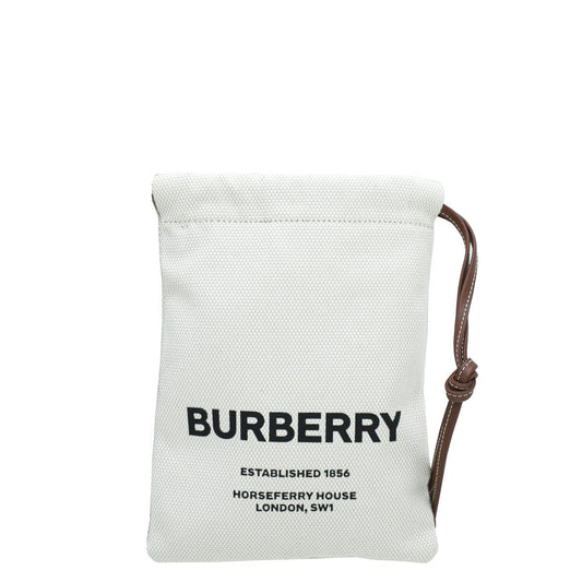 Burberry Natural Drawstring Small Pouch