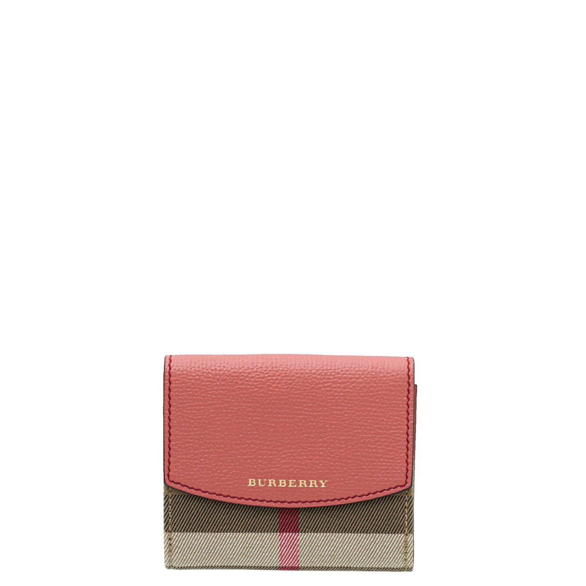 Burberry Old Rose House Check French Wallet