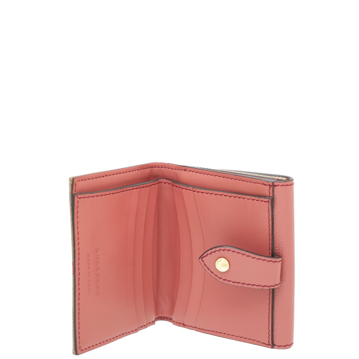 Burberry Old Rose House Check French Wallet