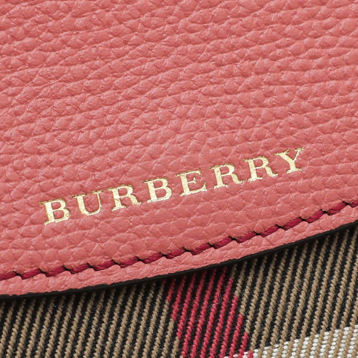 Burberry Old Rose House Check French Wallet