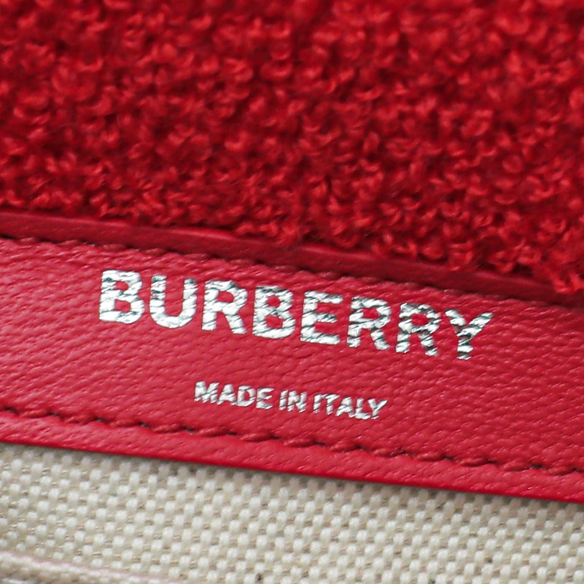 Burberry Red Terry Cloth Lola Chain Mini Bag