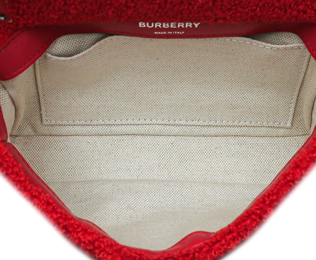 Burberry Red Terry Cloth Lola Chain Mini Bag