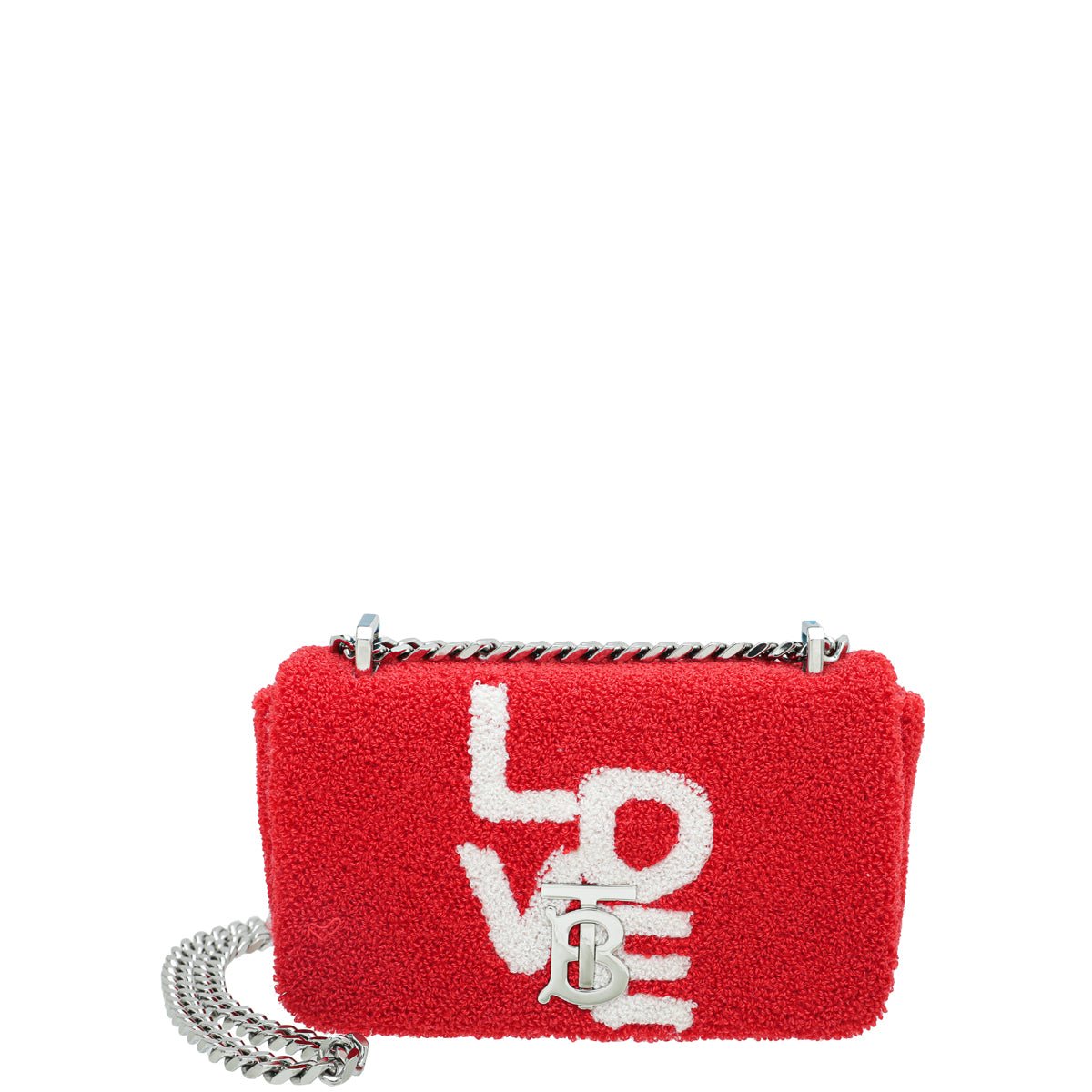 Burberry Red Terry Cloth Lola Chain Mini Bag