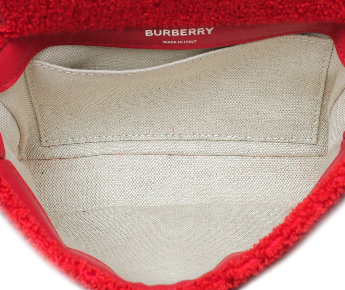 Burberry Red Terry Cloth Mini Lola Chain Bag