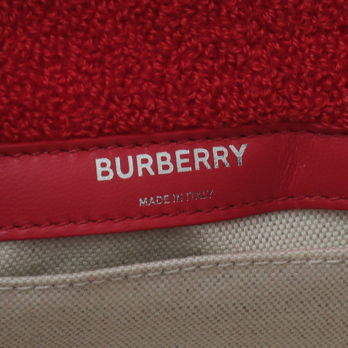 Burberry Red Terry Cloth Mini Love Lola Bag