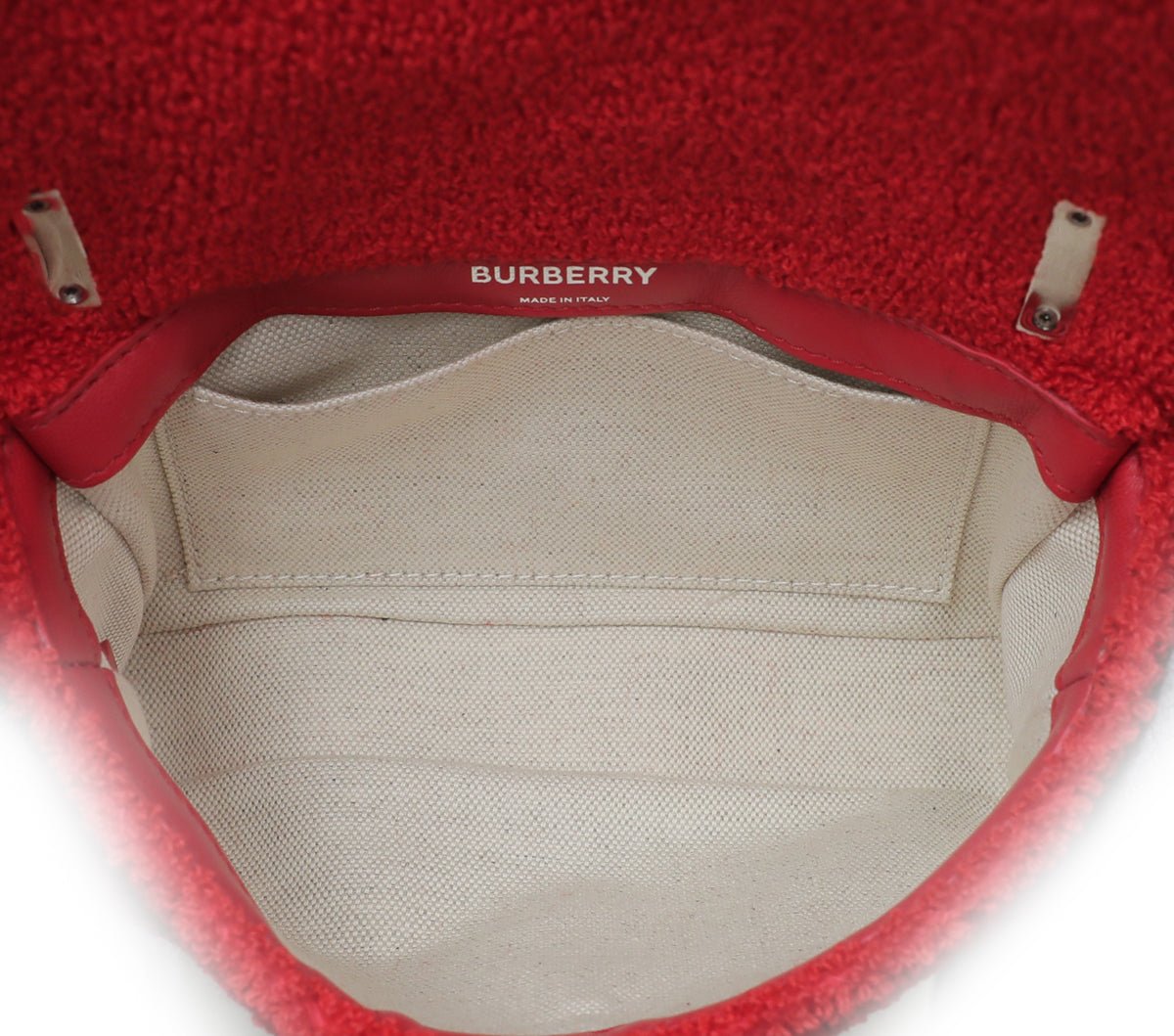 Burberry Red Terry Cloth Mini Love Lola Bag