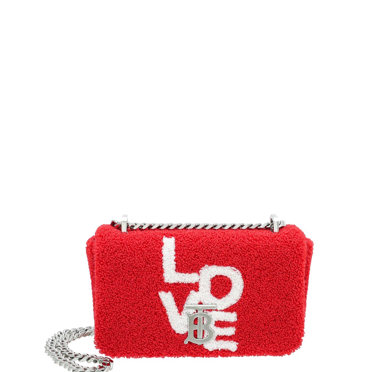 Burberry Red Terry Love TB Lola Mini Chain Bag